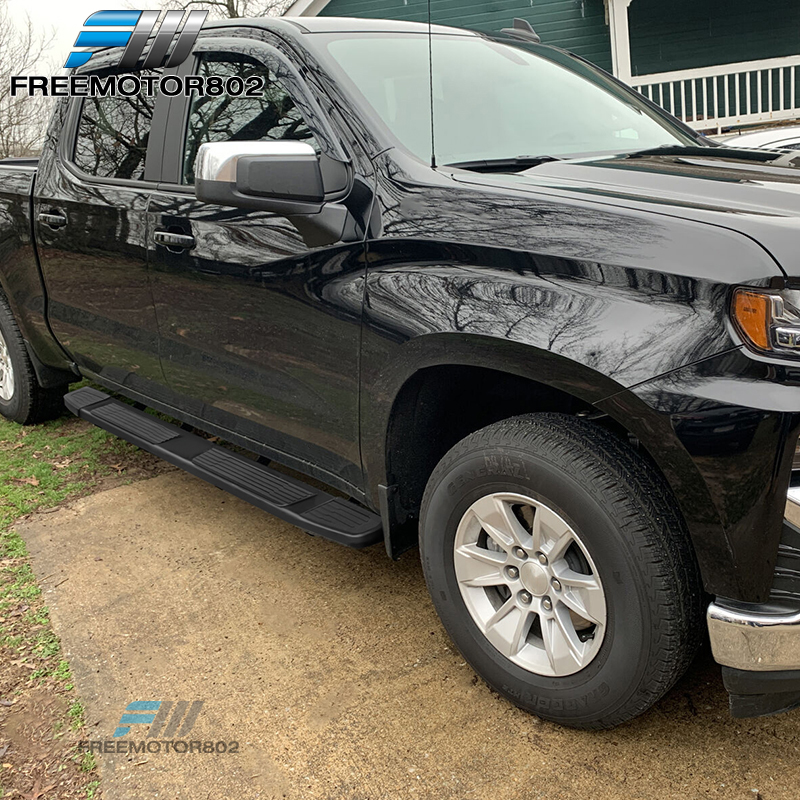 Pedane Laterali Da 15,2 Cm Per Chevy Silverado/GMC Sierra 1500 (2007-2019) E 2500/3500HD – Predellini In Acciaio Nero Testurizzato