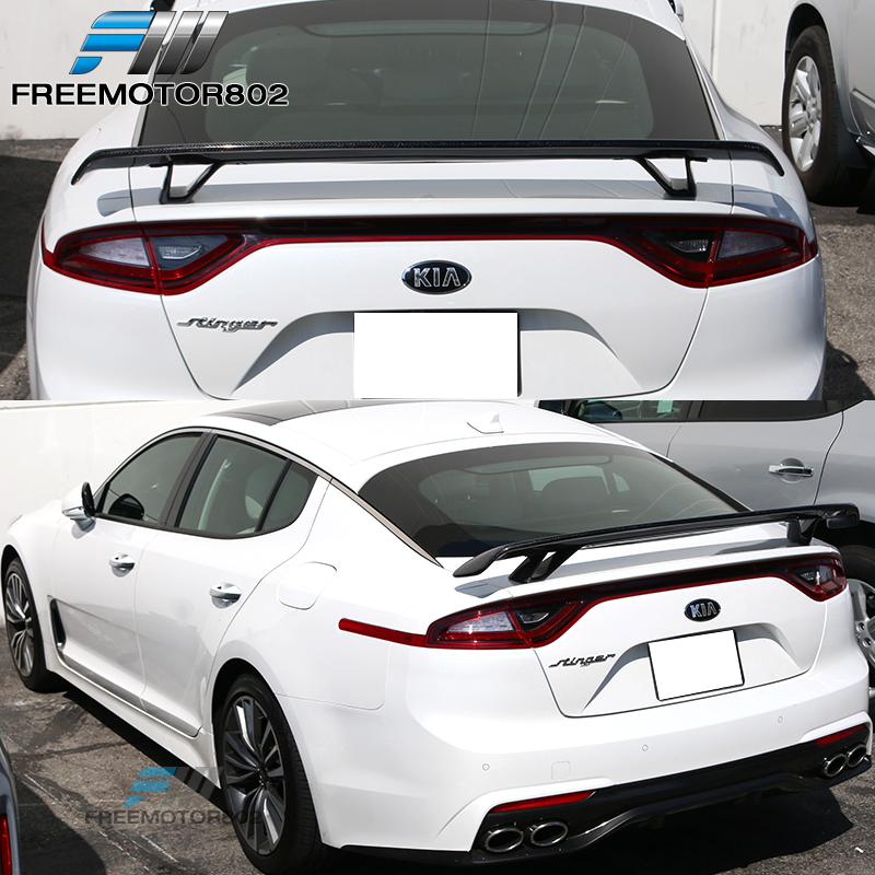 Fits 1719 Kia Stinger Rear Trunk Spoiler Carbon Fiber CF eBay