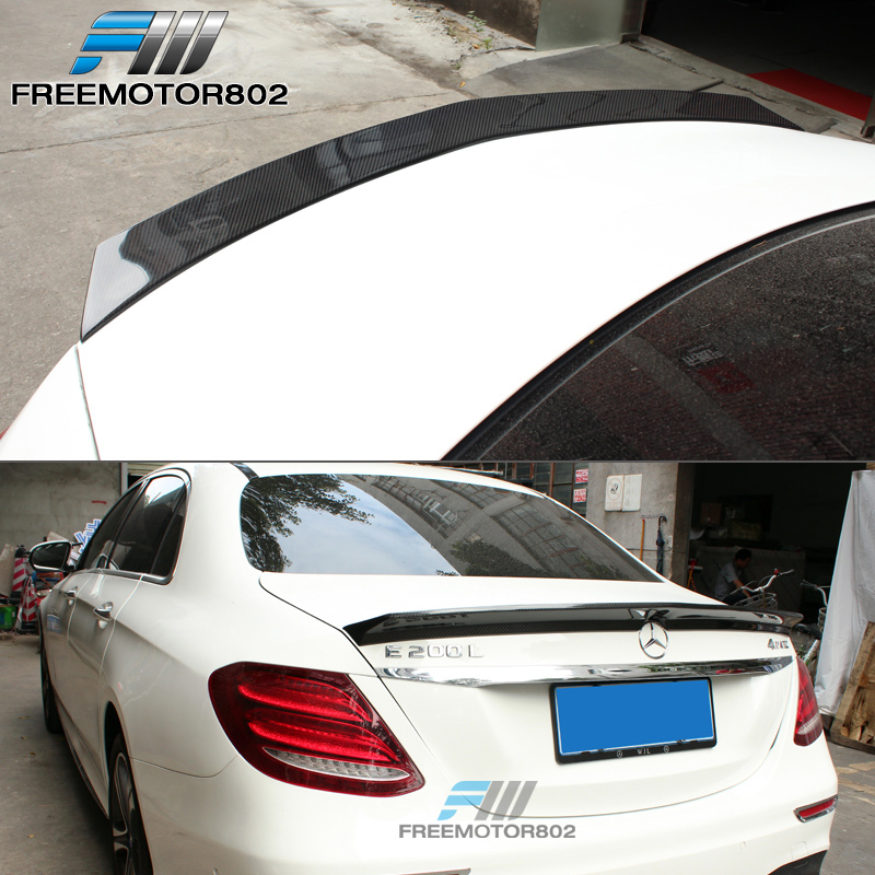 Fits 16-18 BENZ E-Class W213 E43 Trunk Spoiler Veath Style Carbon Fiber