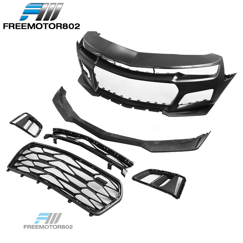 Fits 14-15 Chevy Camaro ZL1 Style Front Bumper w/DRL Turn Signal Head