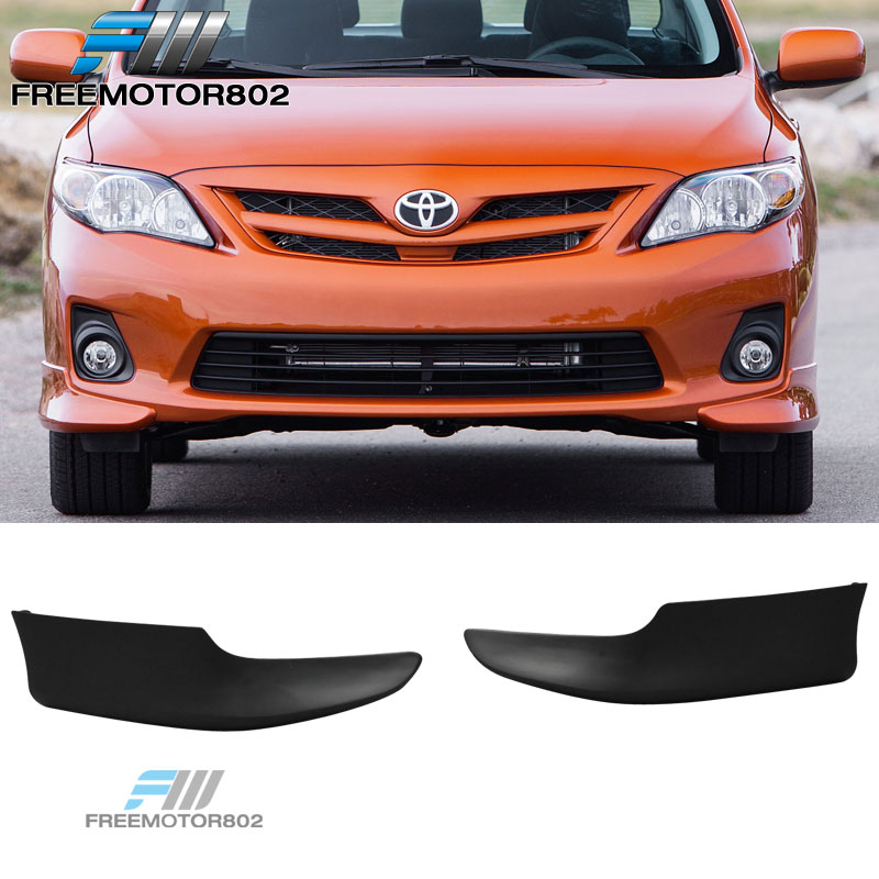 Fits 20112013 Toyota Corolla OE Style Front Bumper Lip Spoiler 2PCS PP eBay