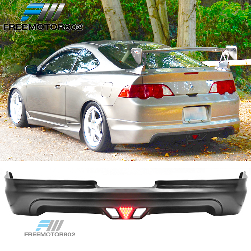 Fit 0204 Acura RSX MUG Rear Bumper Lip Diffuser Spoiler w/LED Brake