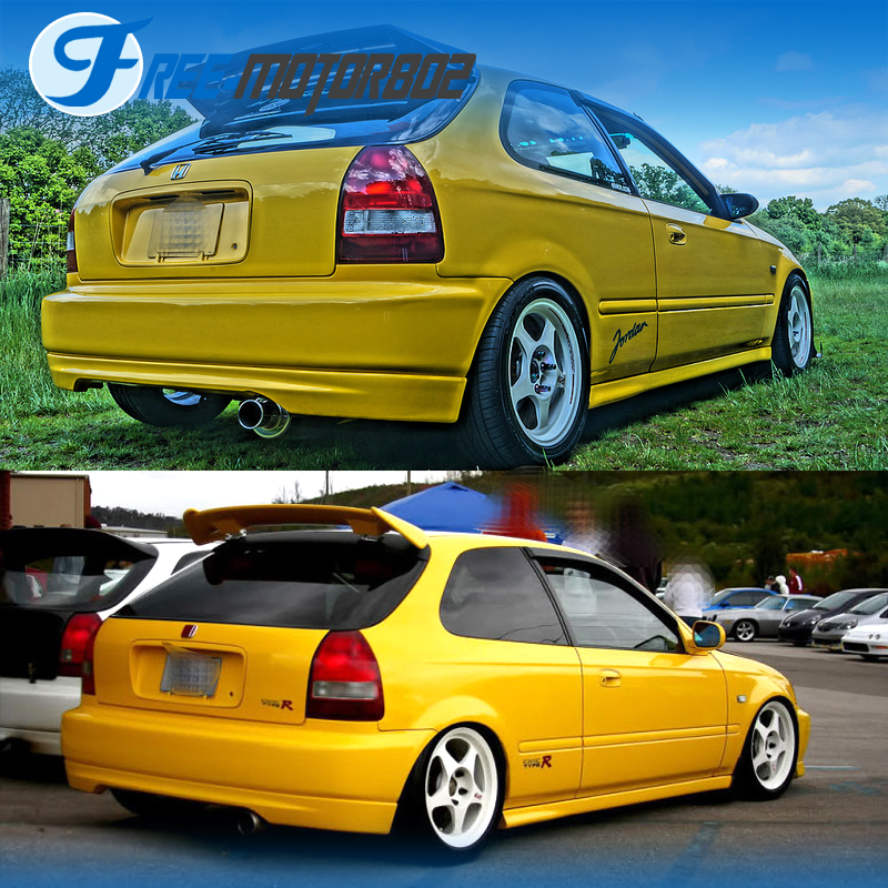 Rear Bumper Lip Compatible With 1996-2000 Honda Civic Hatchback
