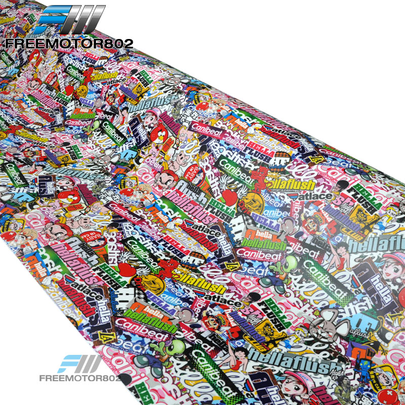 Panda Cartoon Hellaflush Graffiti Bomb Vinyl Wrap Sheet Decal Sticker 20/" X 60/"