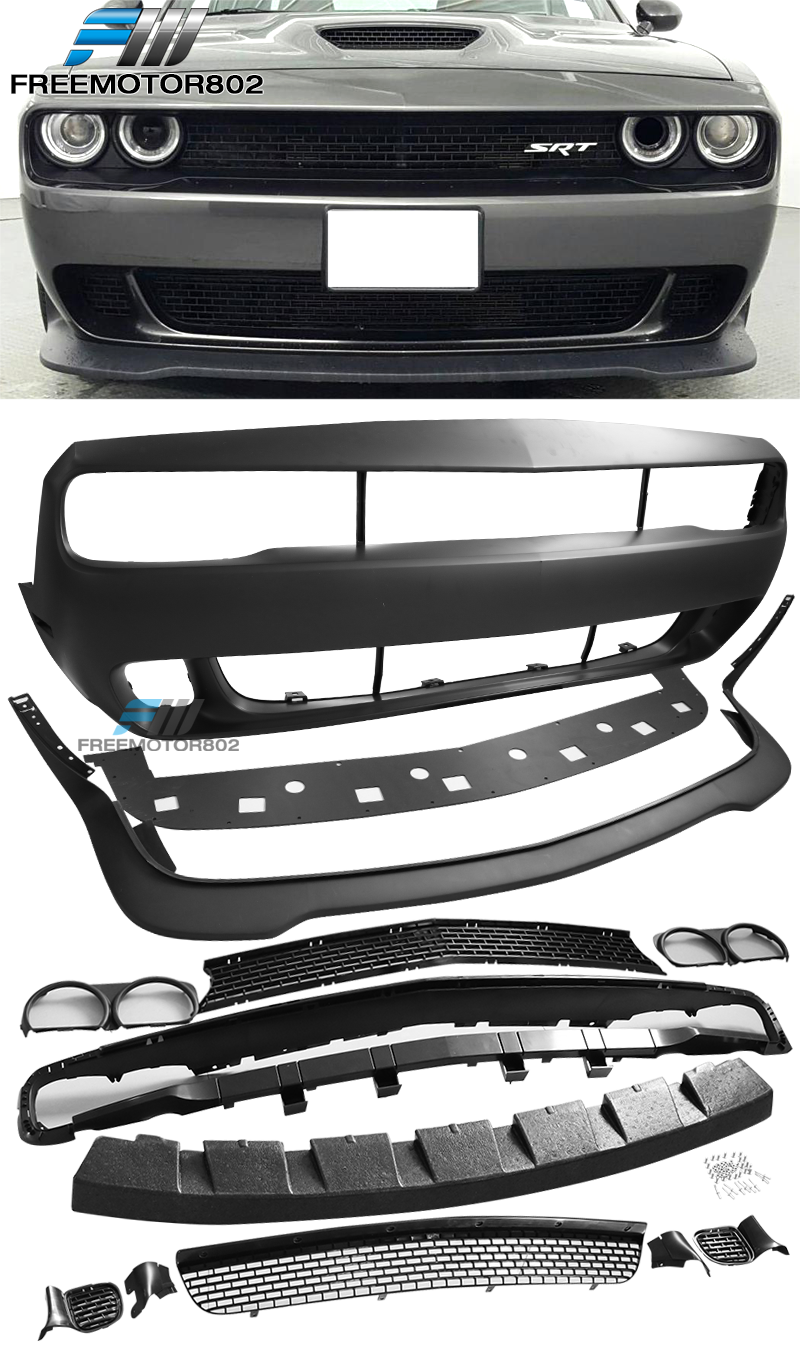 Fits 1520 Dodge Challenger Front Full Bumper Cover & HC Style Lip
