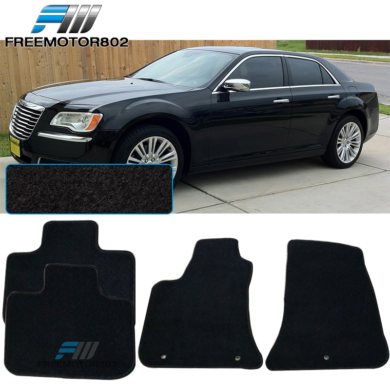 Fit 1116 AWD Chrysler 300 Nylon Floor Mats Nonskid Black Carpets 4PC