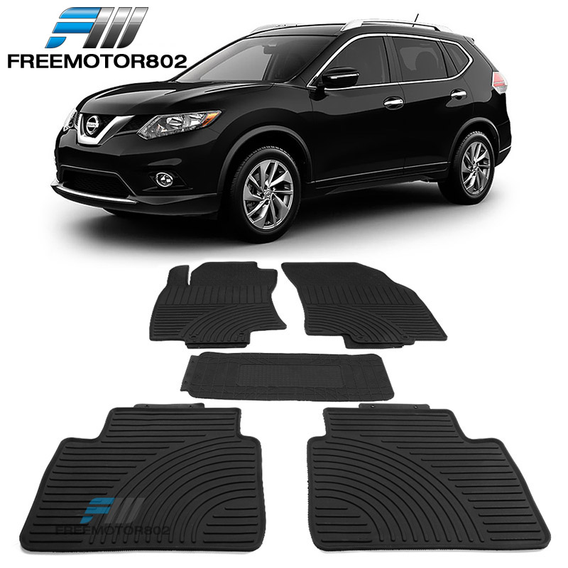 Fits 1419 Nissan Rogue Heavy Duty Latex Floor Mats Front & Rear Full