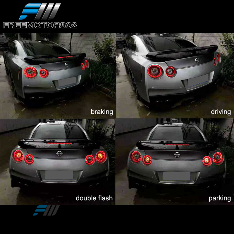 2009-2022 Nissan R35 GTR Red LED Tail Lights Upgrade Rear Brake