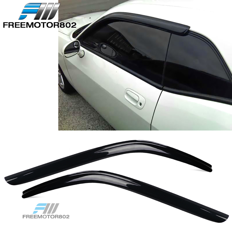 Fits 08-23 Dodge Challenger Window Visor Rain Sun Vent Guard Shade 2PCS w/ Sport