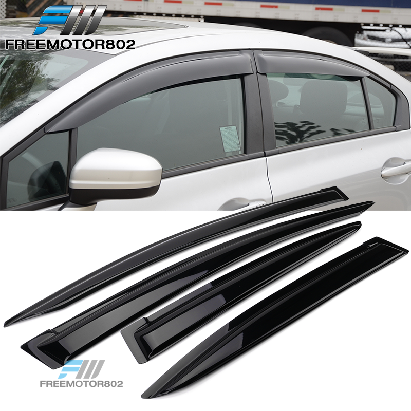 For 12-15 Honda Civic Mug Style Window Visors 4Pc Set