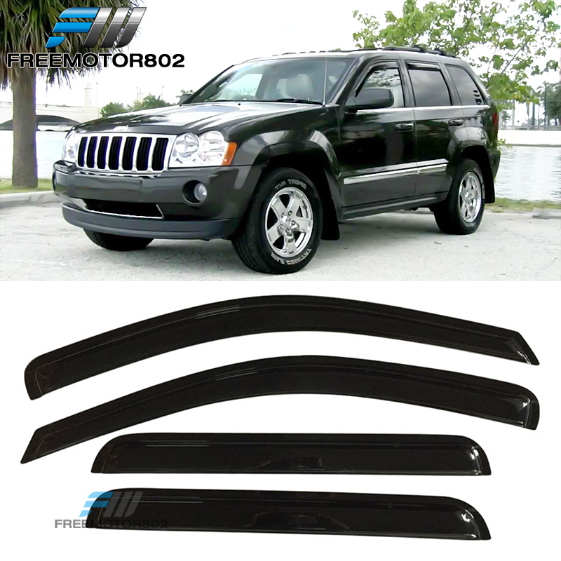Fits 0510 Jeep Grand Cherokee Sedan Window Visors Acrylic 4 Pieces Set
