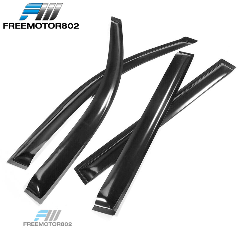 ROADFAR 4-Piece Window Deflectors For 2001-2007 Toyota Highlander - Outside Mount Rain Guards