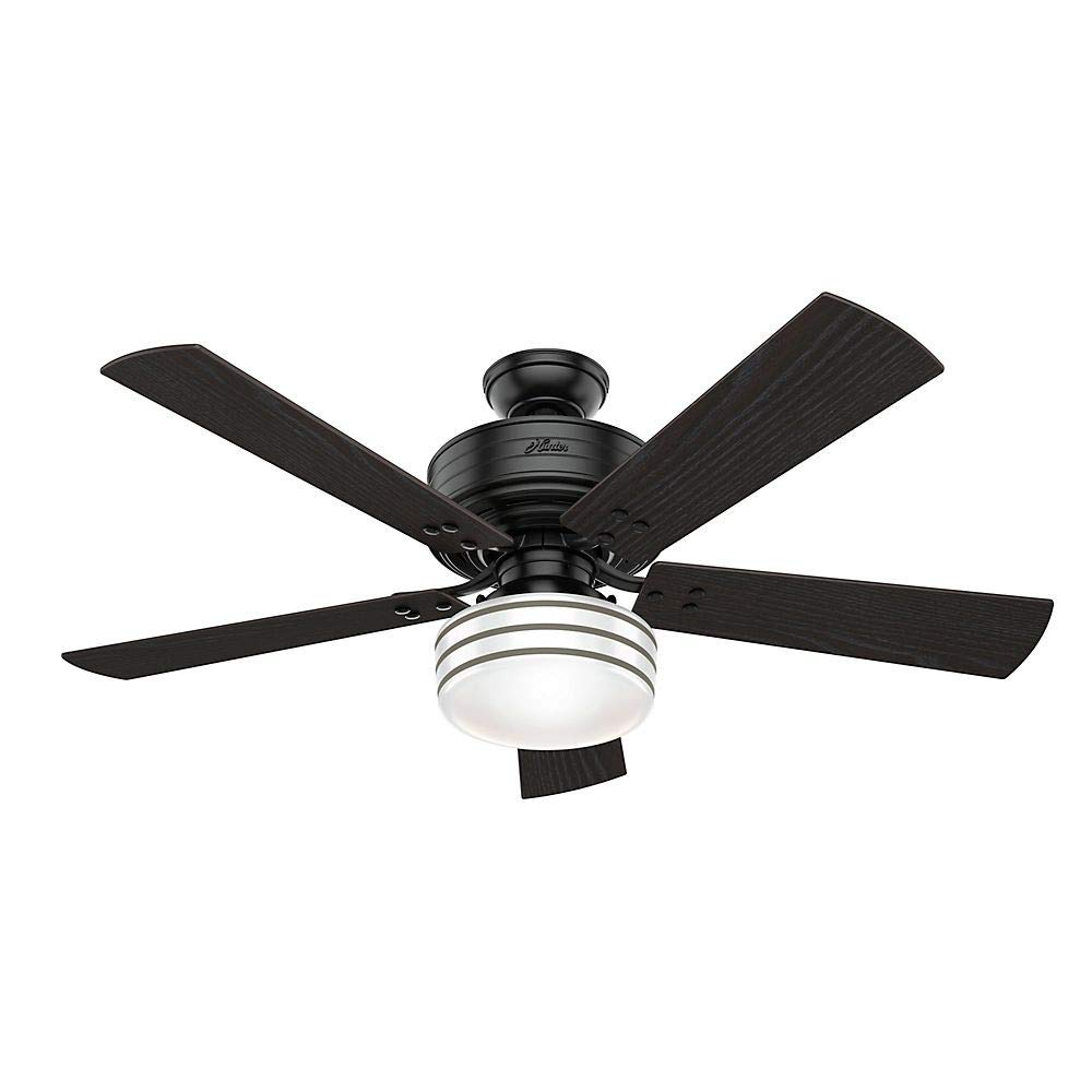 Details About Hunter 55078 Cedar Key 52 Outdoor Ceiling Fan With Led Light Remote Black