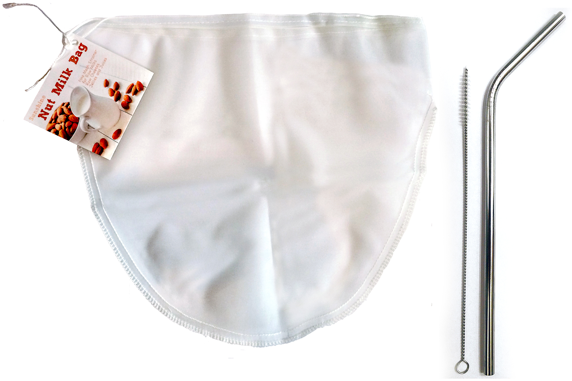 Nut Milk Bag Strainer for Raw Foods Fine Mesh Juicing, 1 Gallon Size