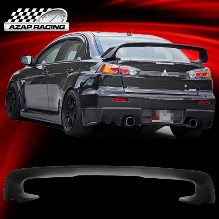 Fit 2008-2015 Mitsubishi Lancer EVO 10 Matte Black Rear Trunk Wings Spoiler ABS