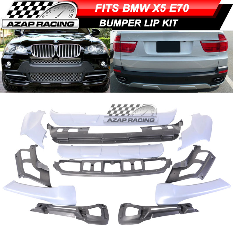 Fits 07-10 X5 E70 Propylene Bumper Body Lip Kit Aerodynamic Front /& Rear 13Pcs