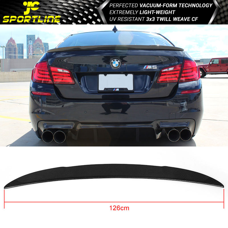 Fits-11-16-BMW-5-Series-F10-amp-M5-AK-Style-Trunk-Spoiler-Carbon-Fiber-CF