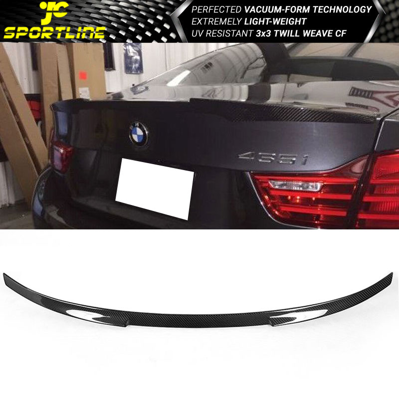 M4 Carbon Fiber V Style Rear Trunk Lid Spoiler Wing Fits For BMW 4 Series F32