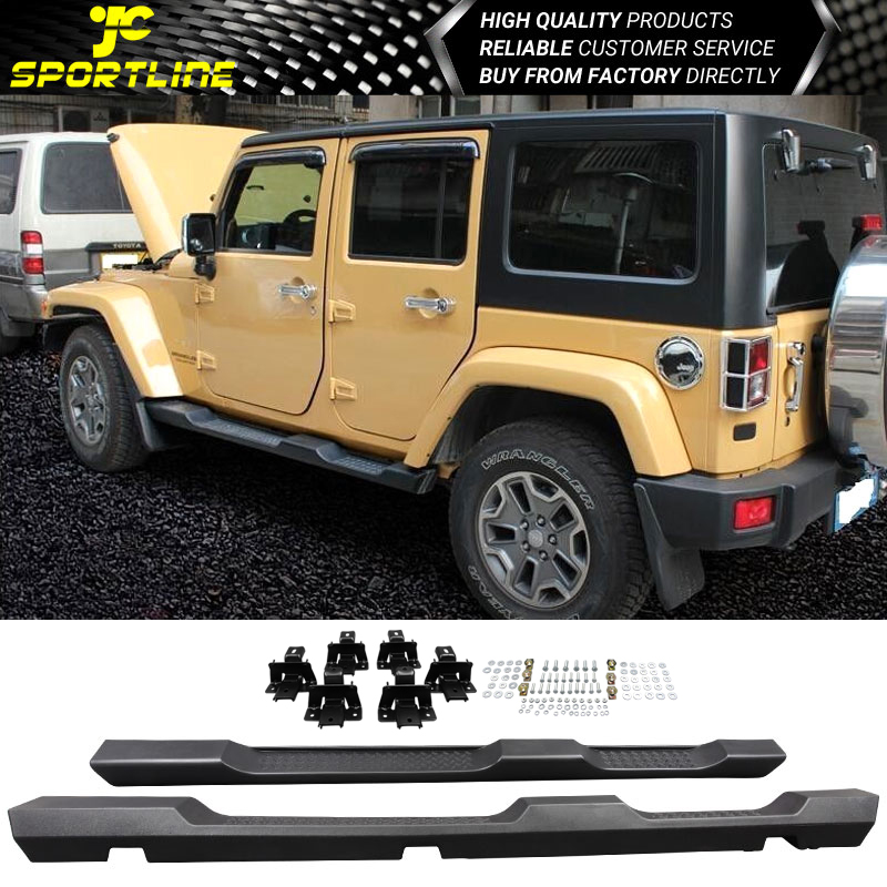 FITS 20072017 JEEP Wrangler JK Unlimited 4Dr Running Board Side Step