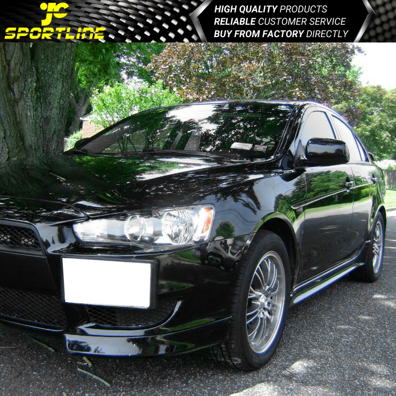 Fits 08-17 Mitsubishi Lancer OE Style Side Skirts Bodykit PP Black