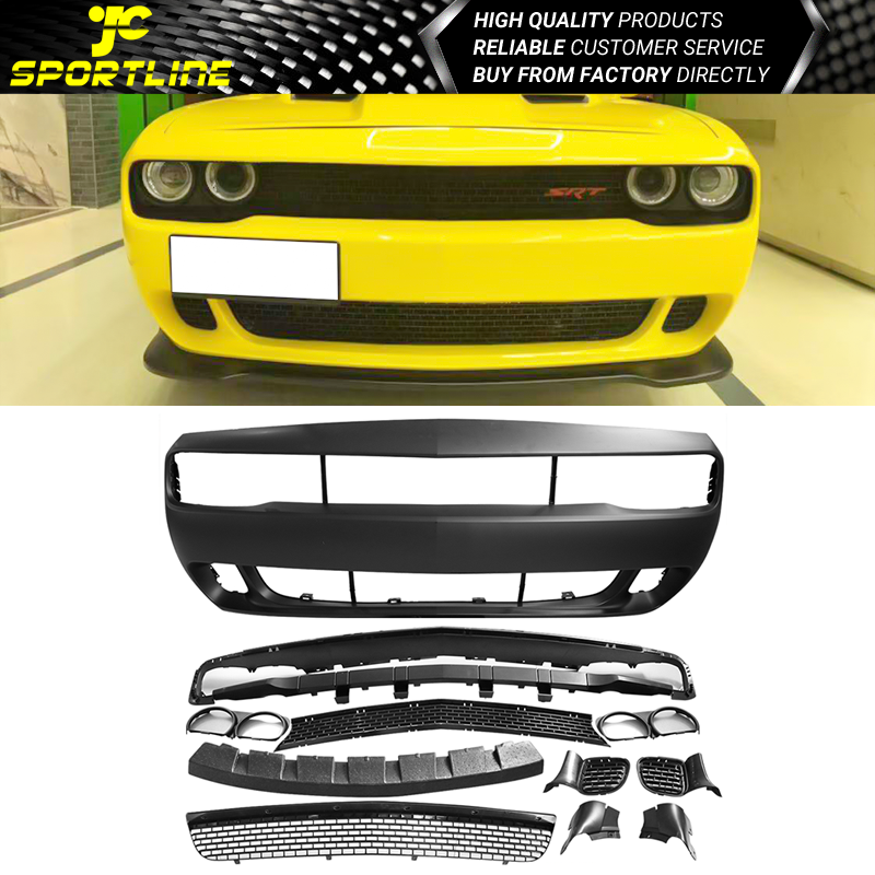 Fits 0814 Dodge Challenger Front Bumper Cover Conversion w/ Grille PP