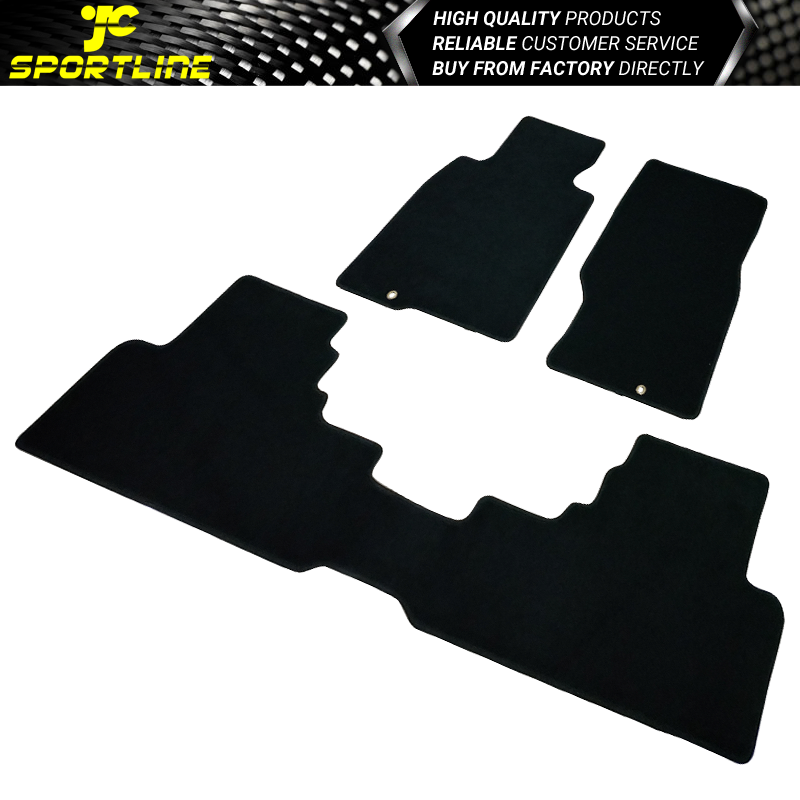 Fits 0813 Infiniti G37 2 Door Black Nylon Front & Rear Floor Mats 3