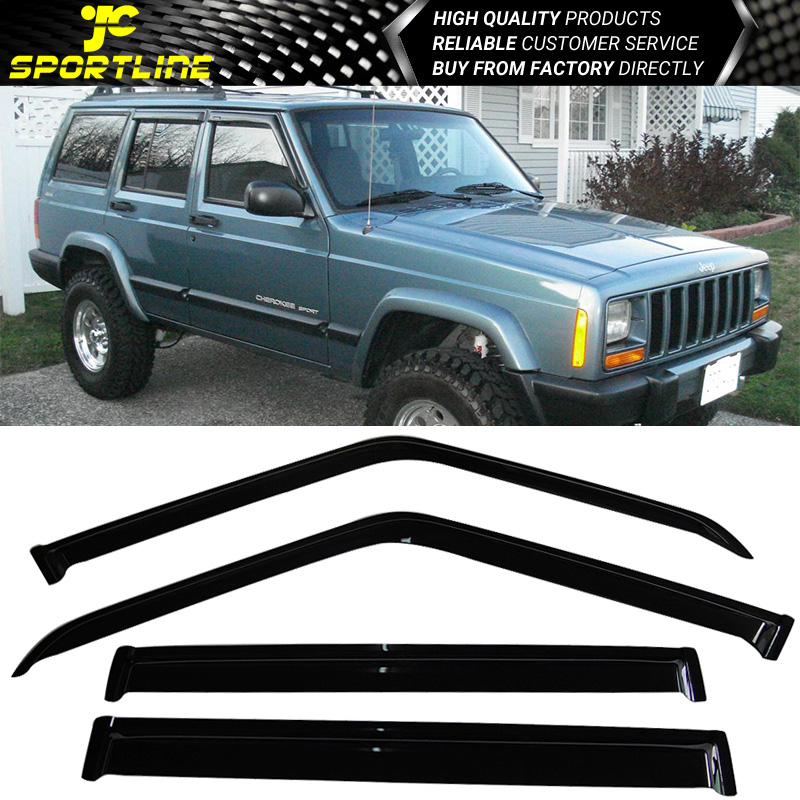 Fits 8401 Jeep Cherokee Acrylic Window Visors 4Pcs eBay
