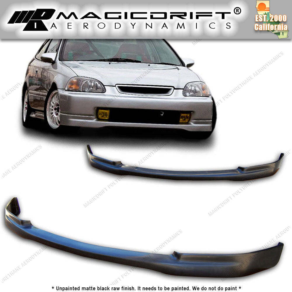 ホンダ シビック EK4 EK9 EXCEED2ピースフロントリップFRPver For 96-98 Honda Civic EK9 CTR Japan Type R Style Front Bumper Chin
