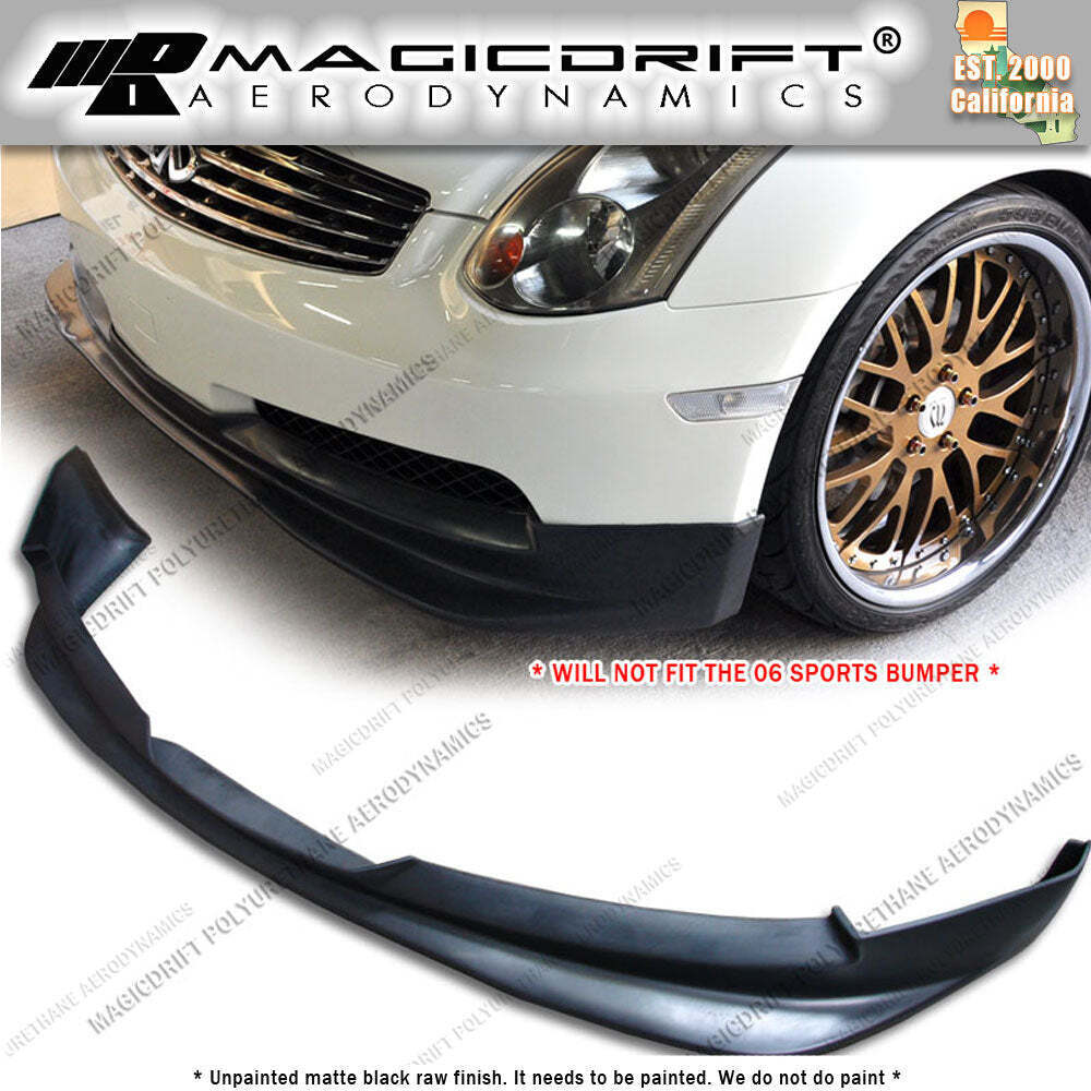 Q1-TECH フロントバンパーリップフィット 2005 - 2013 シボレーコルベット C6ベースモデルのみ対応 フロントバンパーリップスポイラー エアチン ボディキット ス Q1-TECH フロントバンパーリップフィット 2003 - 2007 Infiniti G35