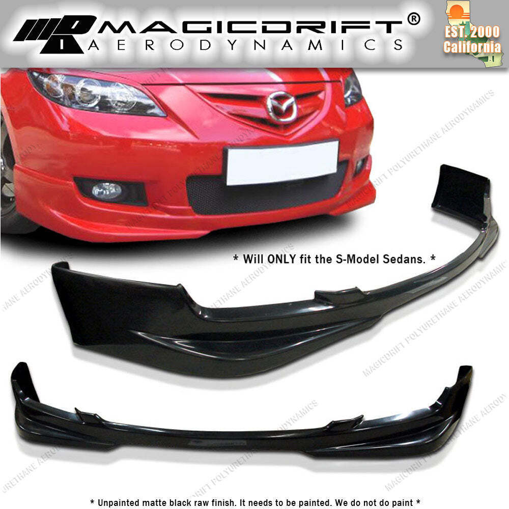 For 07 08 09 Mazda 3 Mazda3 4DR Sedan Sport Urethane Front Bumper