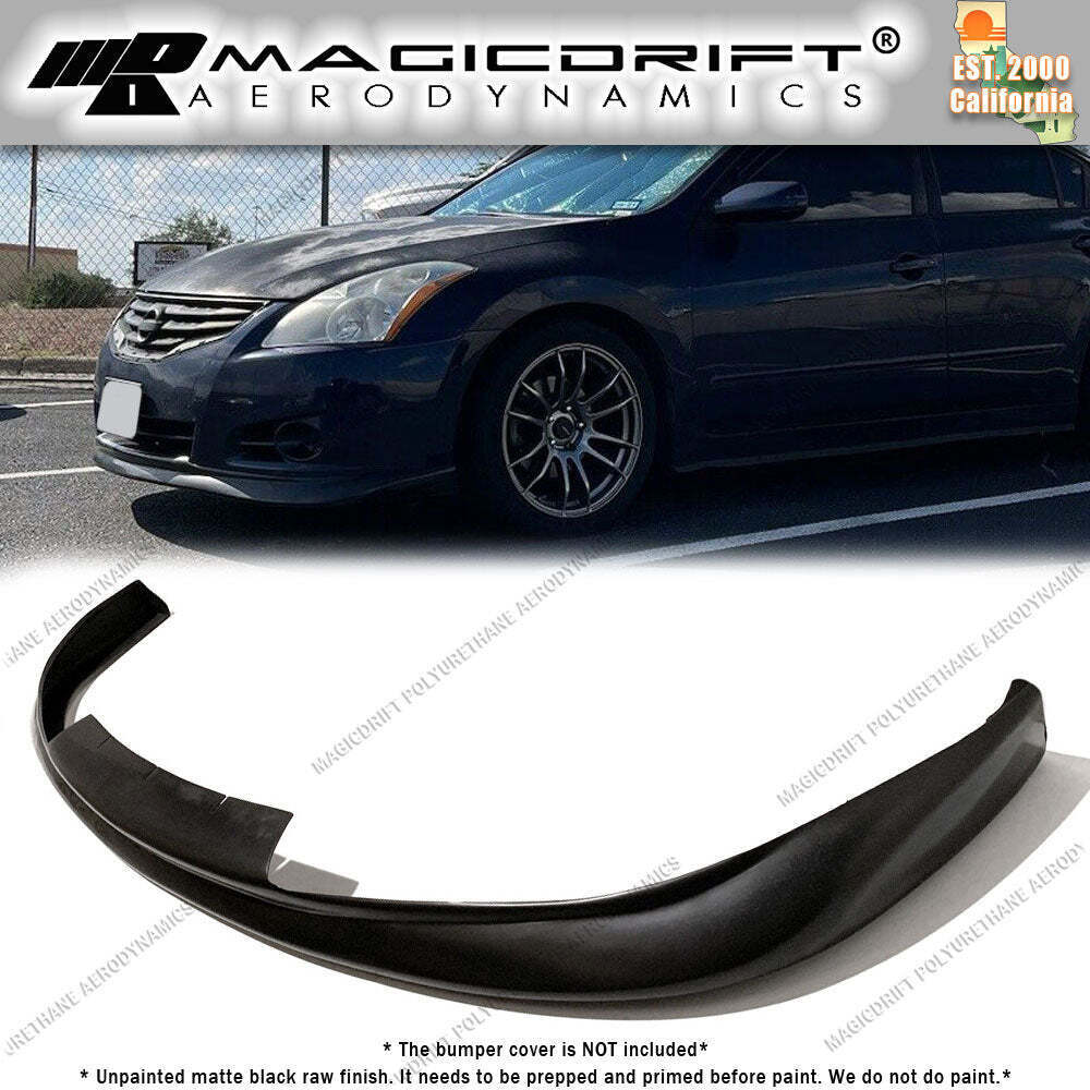 MDA Style Front Bumper Lip Splitter For 2010-2013 Nissan Altima Sedan - Unpainted Polyurethane