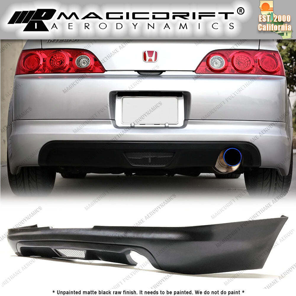 Mugen Style Rear Bumper Lip For 2002-2004 Acura RSX Coupe – Unpainted Black PU – Advancetuning