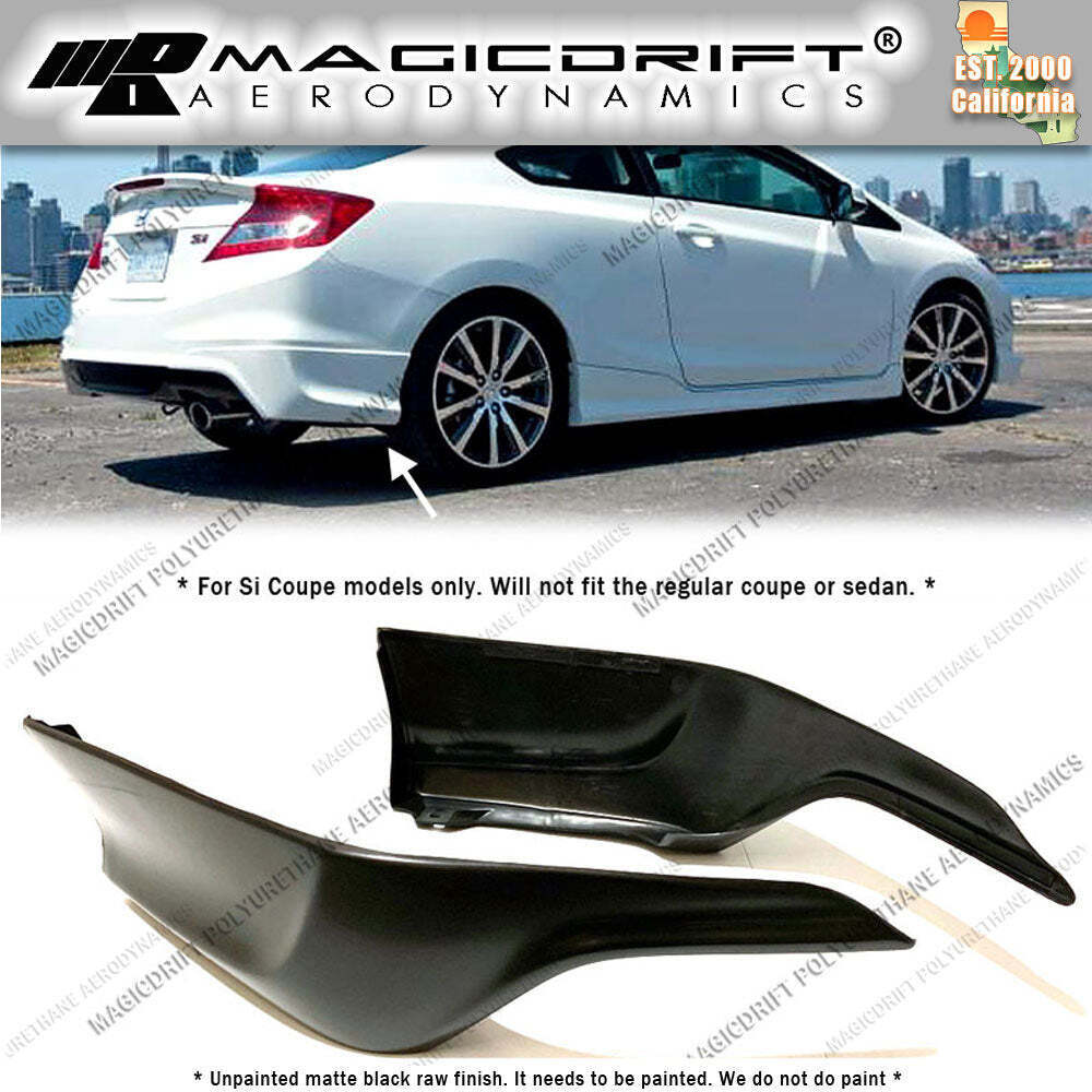For 12-13 Honda Civic 9th Gen Coupe Si HFP Style Rear Lower Bumper