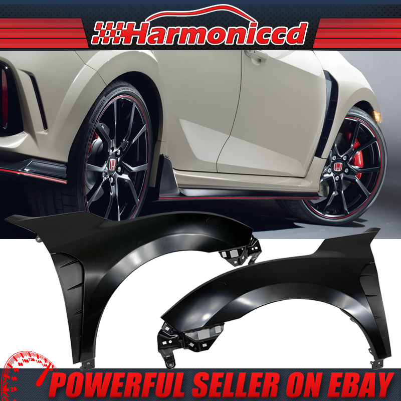 Fits 16-20 Honda Civic Sedan Rear Fender Flares Wheel Cover 4PC