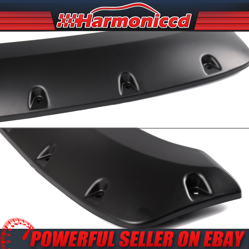 Fits 07-14 Silverado Long Bed 6.5 8 FT Black PP Front Rear Fender Flares Cover