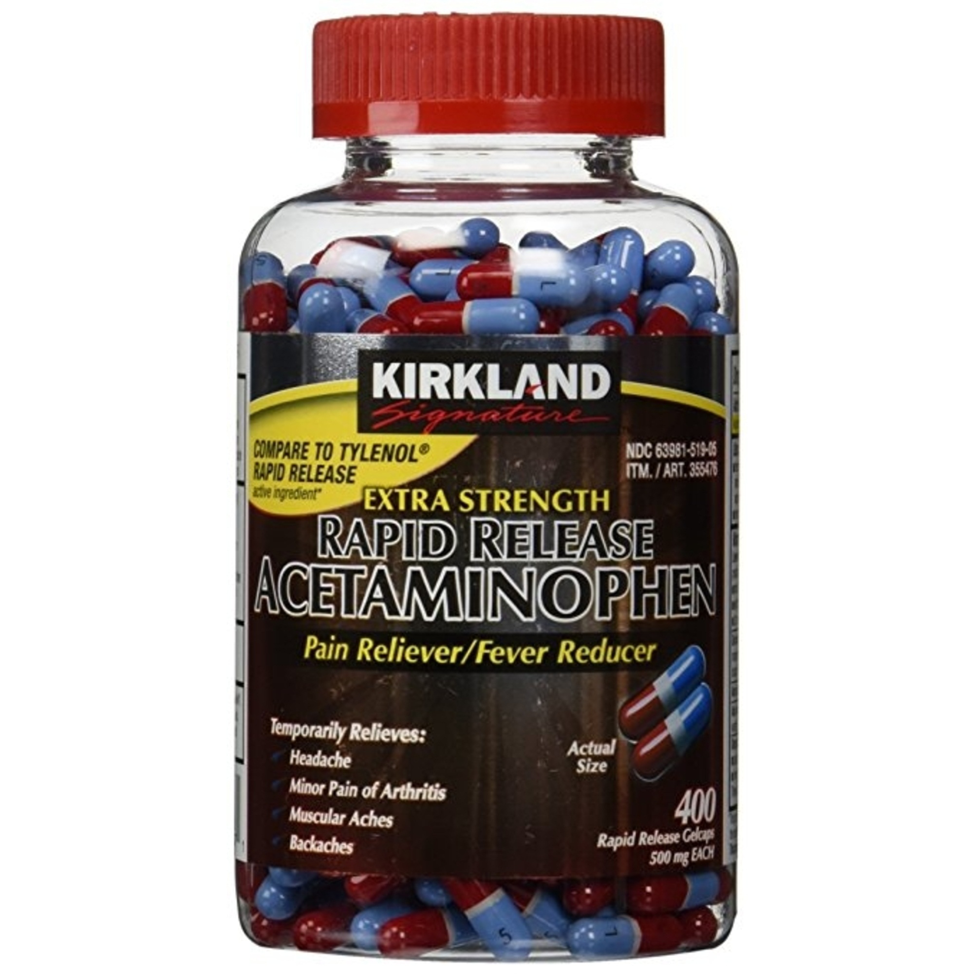 Kirkland Signature ES Rapid Release Pain Reliever Acetaminophen 400