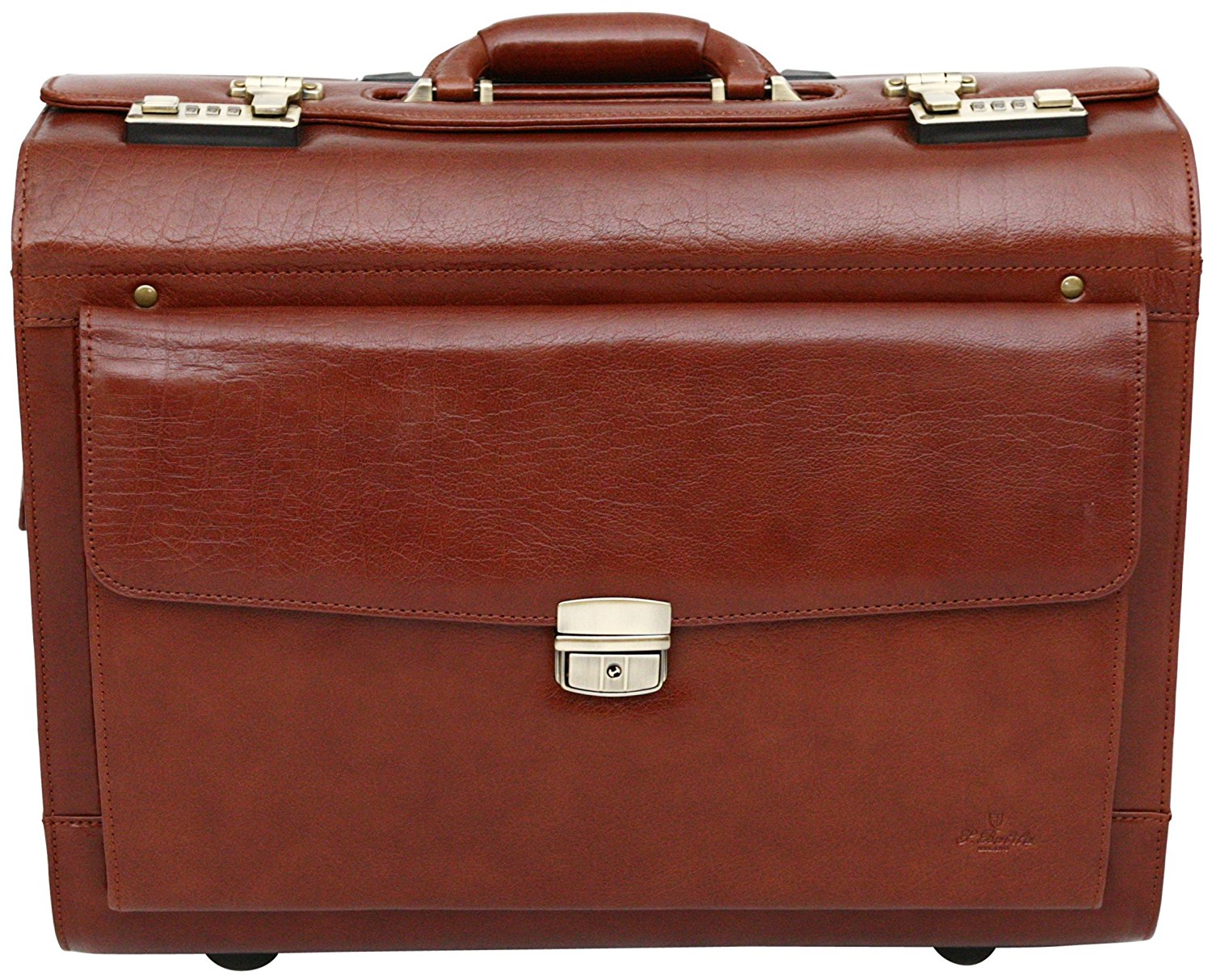 leather pilot case with wheels