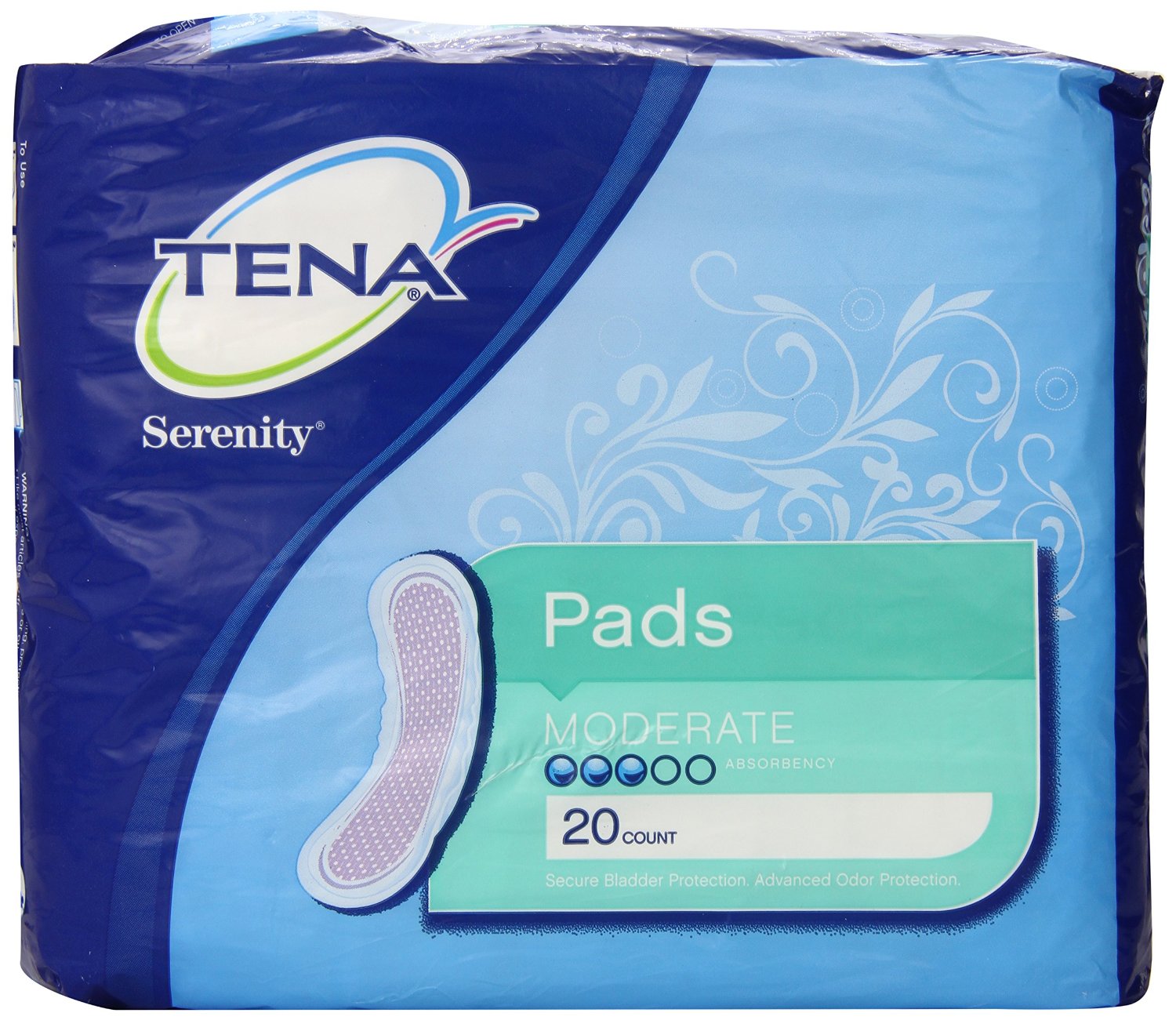 Tena serenity moderate regular length pads - 20 ct (380040413009)
