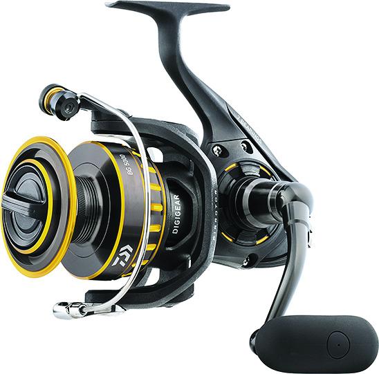 Daiwa BG2500 Black Gold (BG) Spinning Reel 2500, front Drag, 6BB