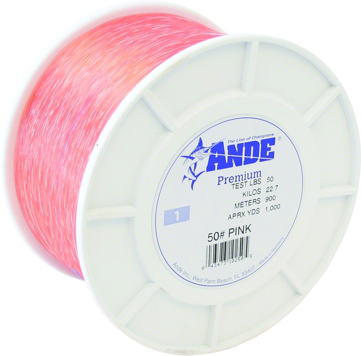 Ande A150P Premium Monofilament Fishing Line 1 lb Spool 50 lb 1000