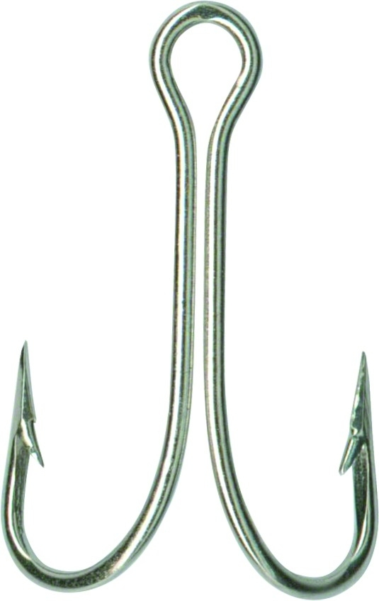 Ringed Size 8 Open Shank Mustad 7825-BR-8-50 Classic Double Hook