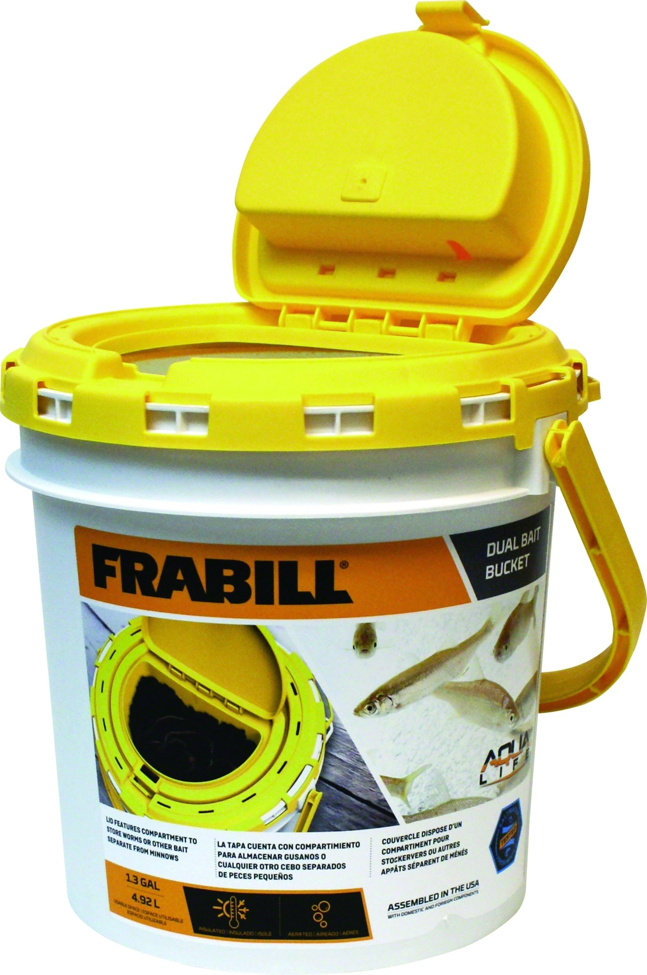 Fishing Equipment Bait Buckets Frabill 4825 Insulated Fishing Bait