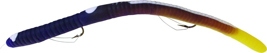 Kellys WBC108-P YT Weedless Bass Crawler Pre-Rigged Plastic Worm, 6 Kellys WBC108-P YT Weedless Bass Crawler Pre-Rigged Plastic Worm, 6