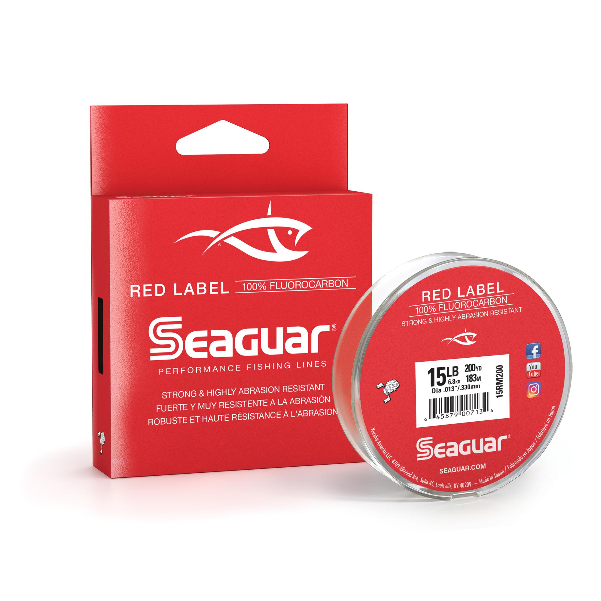 Seaguar 15RM200 Red Label 100 Fluorocarbon Main Line 15 lb 200 Yards
