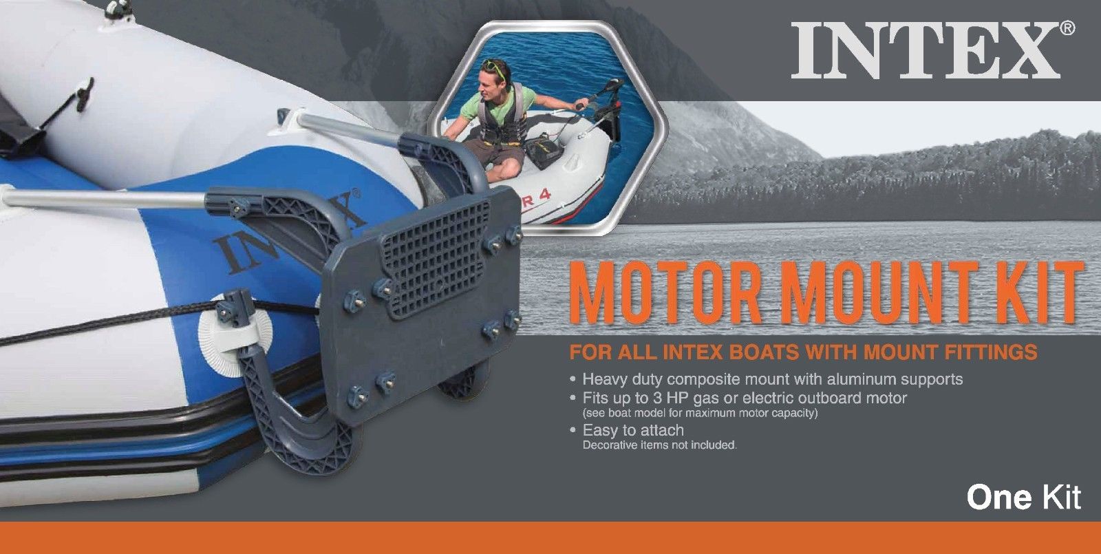Intex Motor Mount Kit for Mariner Seahawk Excursion Challenger Boats