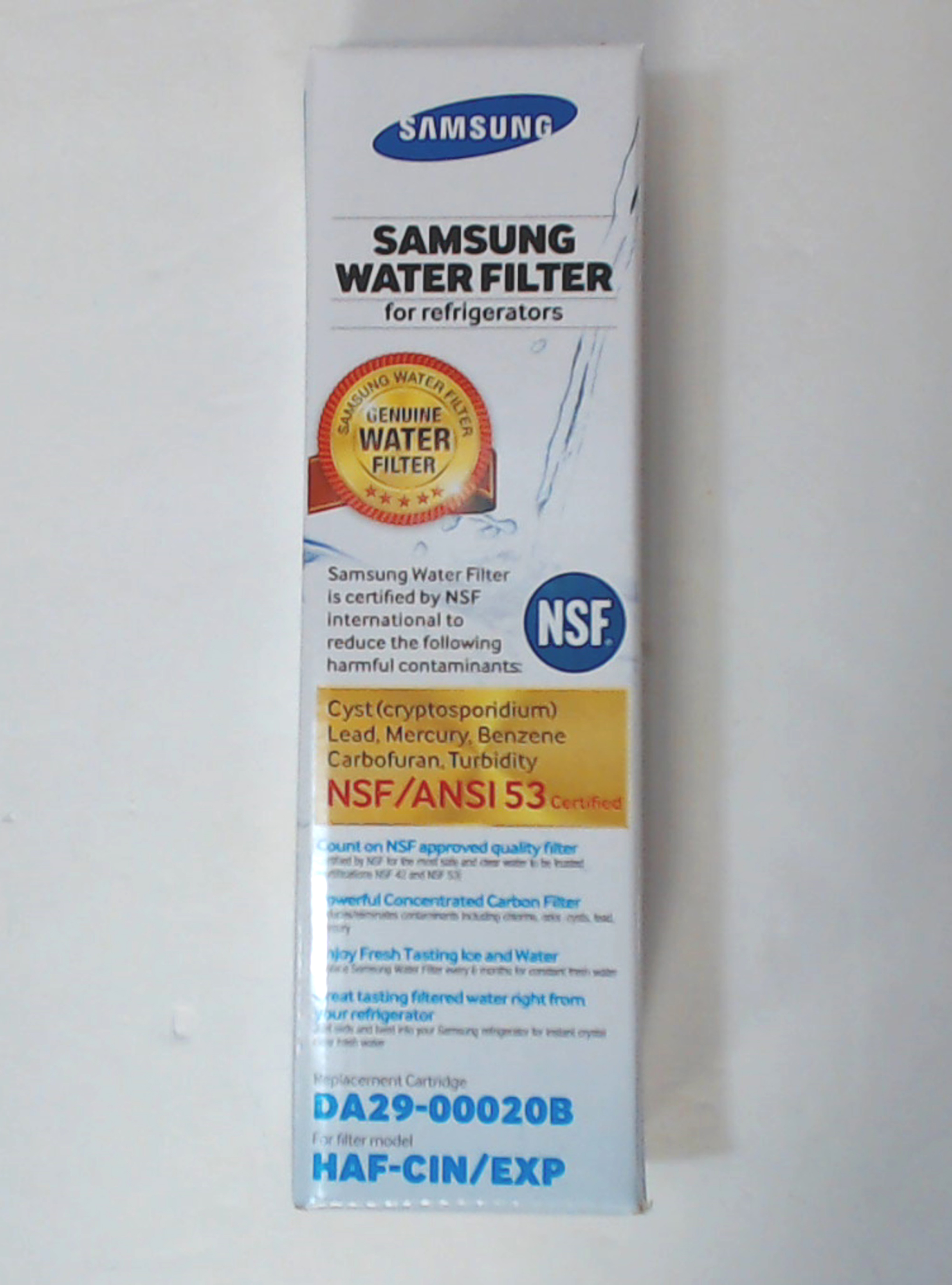 DA2900020B Samsung Refrigerator Ice Water Filter OEM Genuine DA29