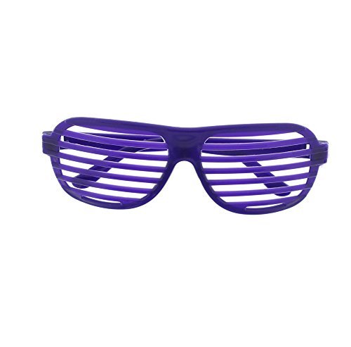 Zac's Alter Ego® Unisex Neon Fancy Dress Clubber Shutter Shades - Picture 10 of 16