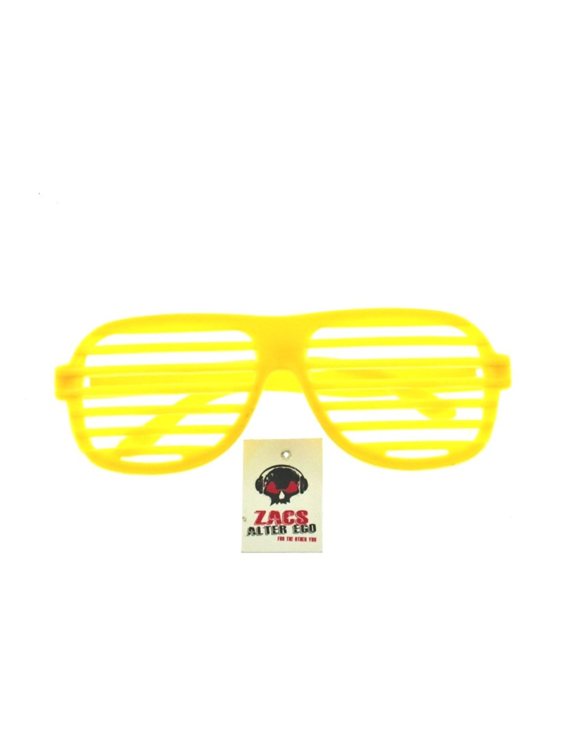 Zac's Alter Ego® Unisex Neon Fancy Dress Clubber Shutter Shades - Picture 9 of 16