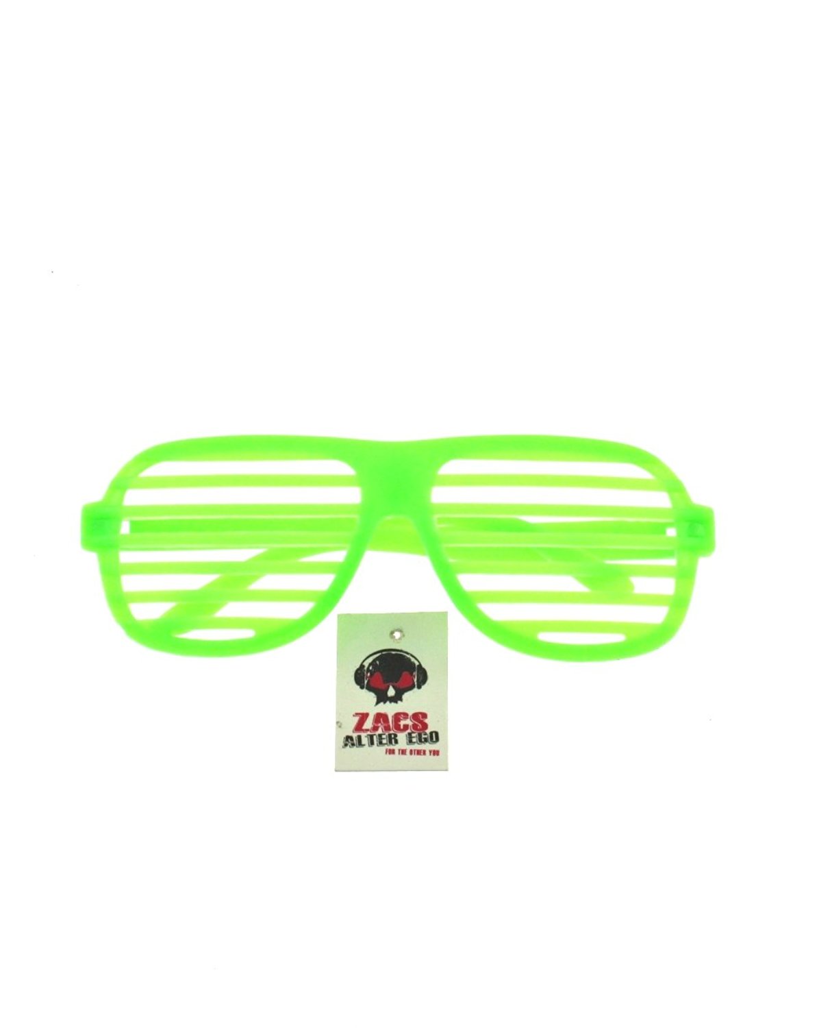 Zac's Alter Ego® Unisex Neon Fancy Dress Clubber Shutter Shades - Picture 5 of 16
