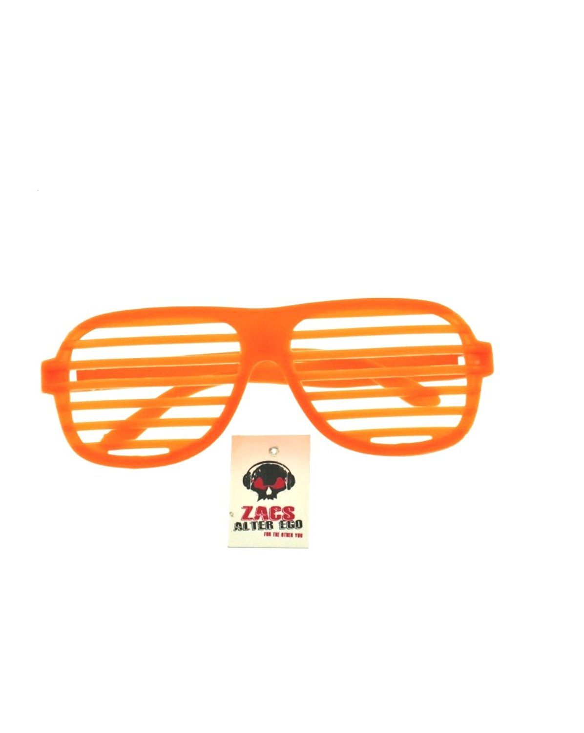Zac's Alter Ego® Unisex Neon Fancy Dress Clubber Shutter Shades - Picture 7 of 16